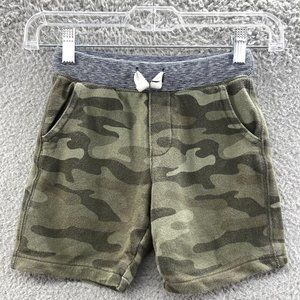 Carter's Sweat Shorts Boys Size 5 Green Camo Print Sweat Shorts Boys Size 5